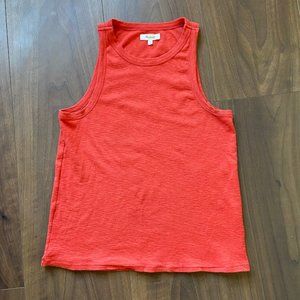 Madewell Women's Orange Crew Sleeveless Tank - Size L